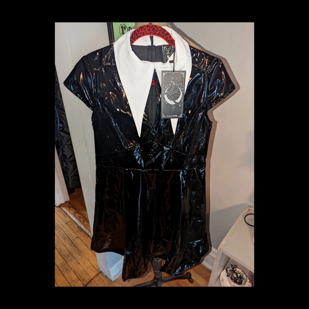 KILLSTAR PVC fetish witch skaterdress